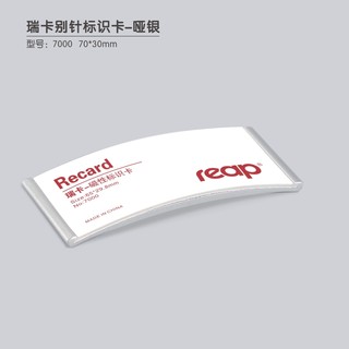 瑞普 标示牌胸牌胸卡形象卡 7227别针 哑银 65*30mm