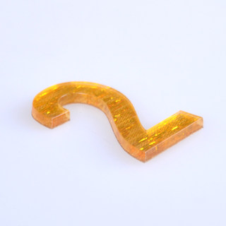 轩然 亚克力门牌数字 X155  金色2 25*40mm
