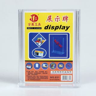 金雕 展台牌台卡塑料台签 JD-831 竖 透明色 9.4*12.8cm